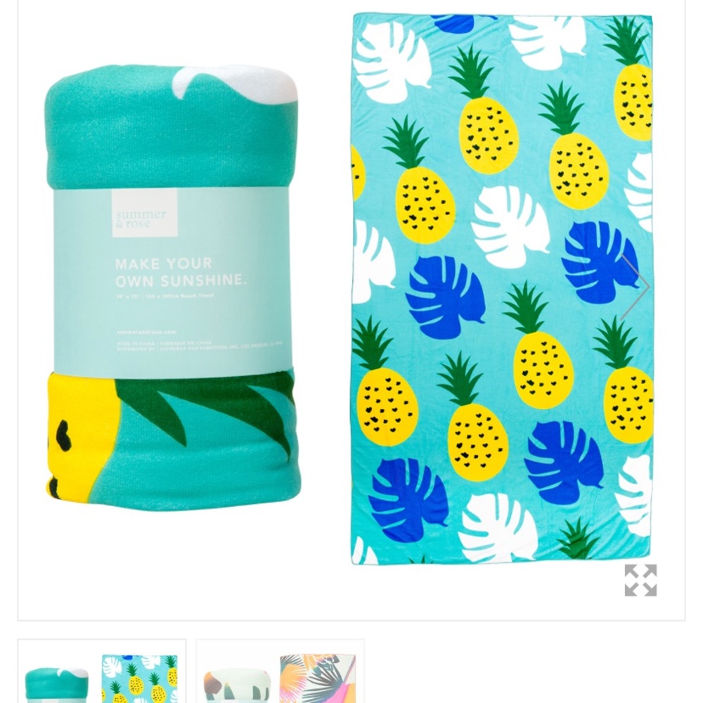 Summer & Rose beach towel from Fab Fit Fun NWOT